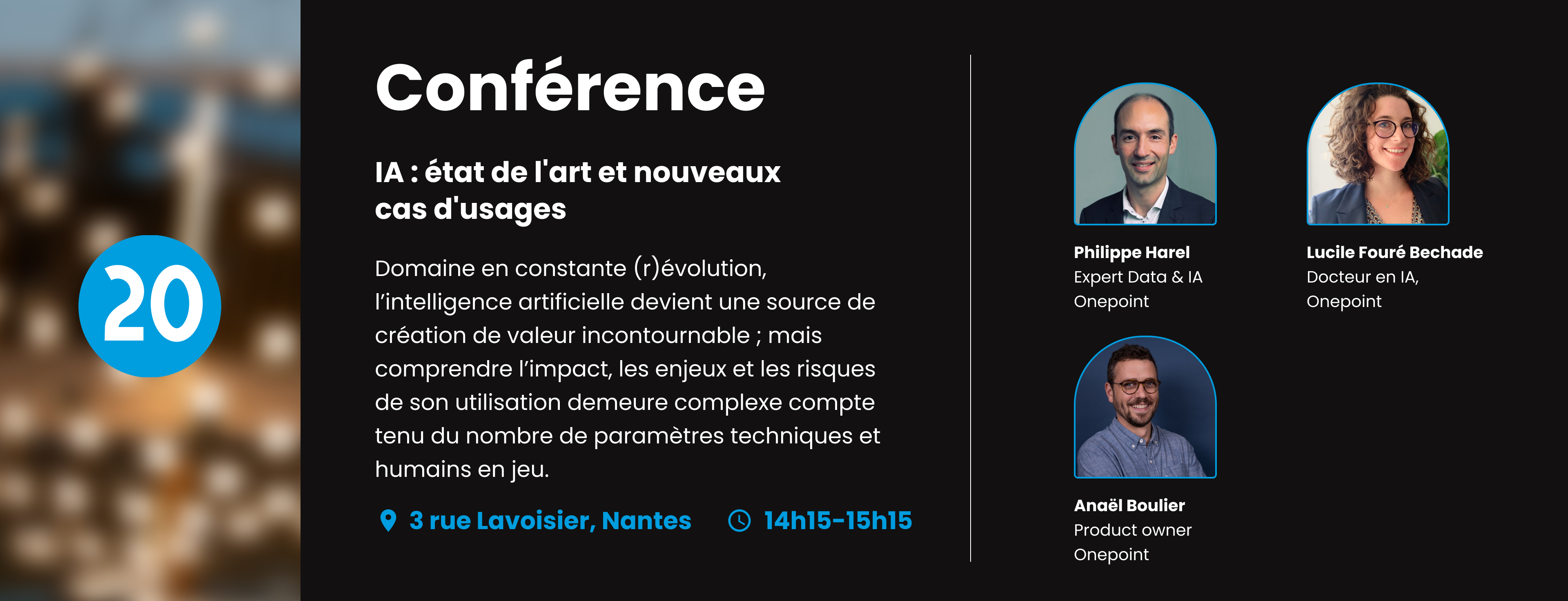 Image de la conférence IA de l'inauguration onepoint à Nantes