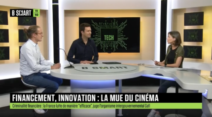 Plateau de Smart Tech, émission de B Smart à laquelle était invité Nicolas Gaudemet le 18 mai 2022 pour parler innovation dans le cinéma autour des NFT et du métavers