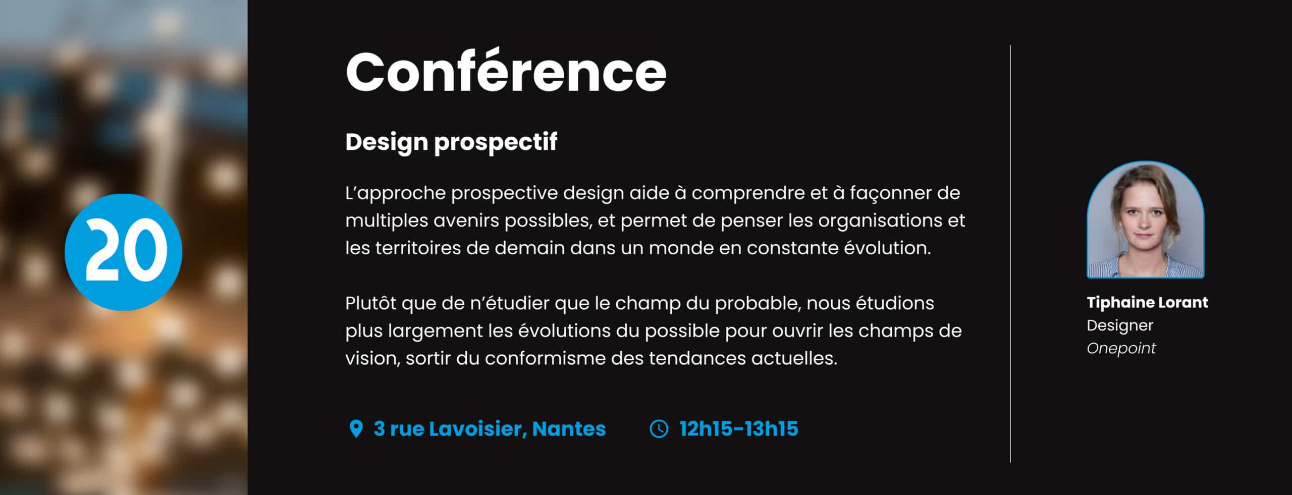Image de la conférence design prospectif de l'inauguration onepoint à Nantes