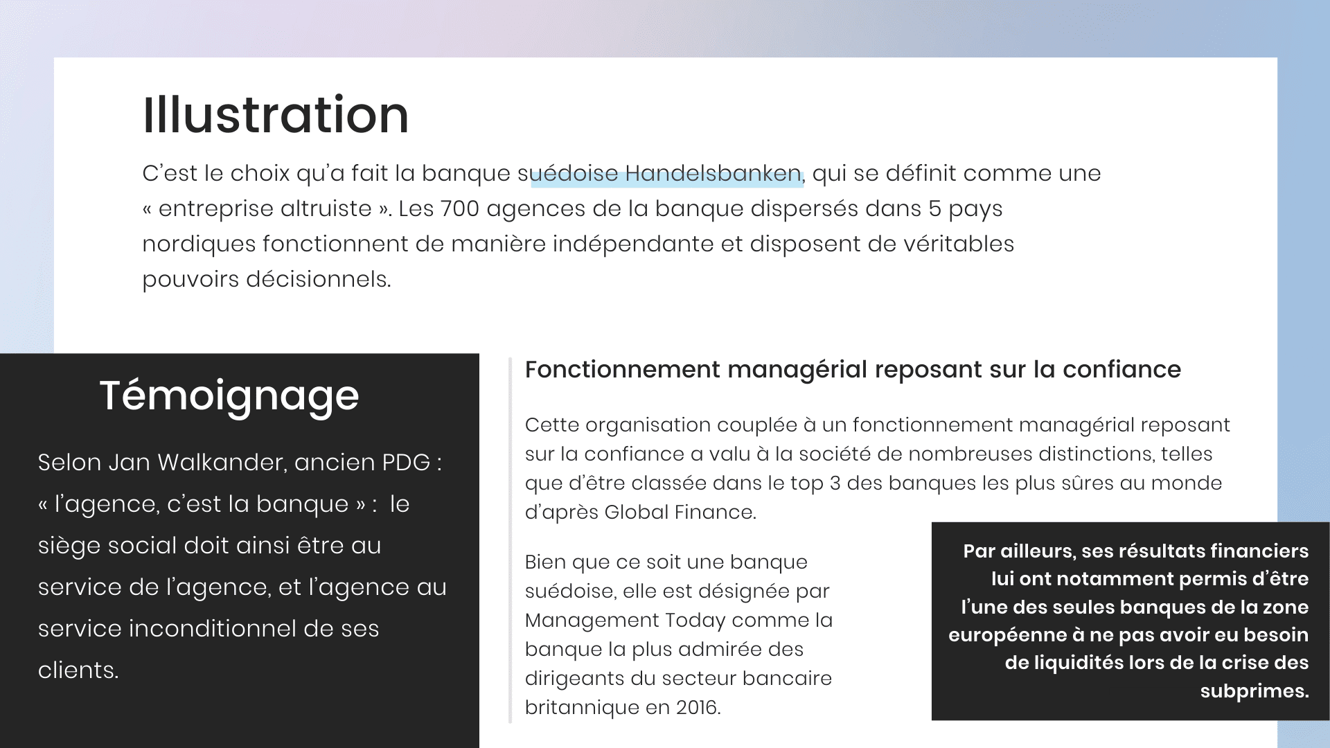 Visuel décrivant l'illustration Handelsbanken
