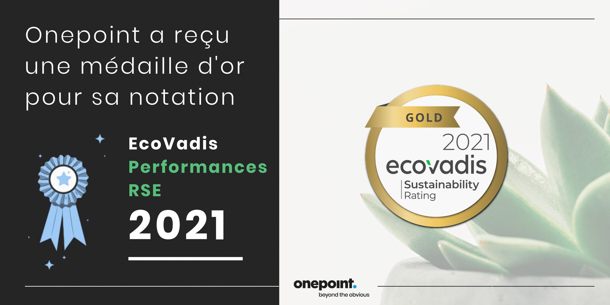 visuel onepoint pour la récompense EcoVadis