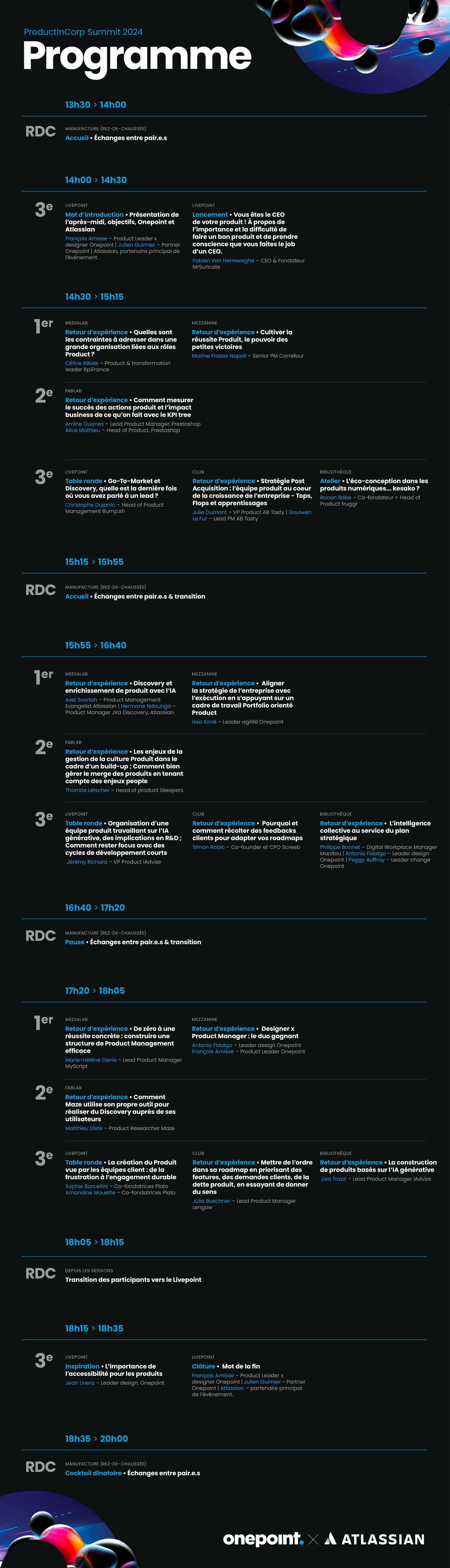 Programme ProductInCorp summit Nantes