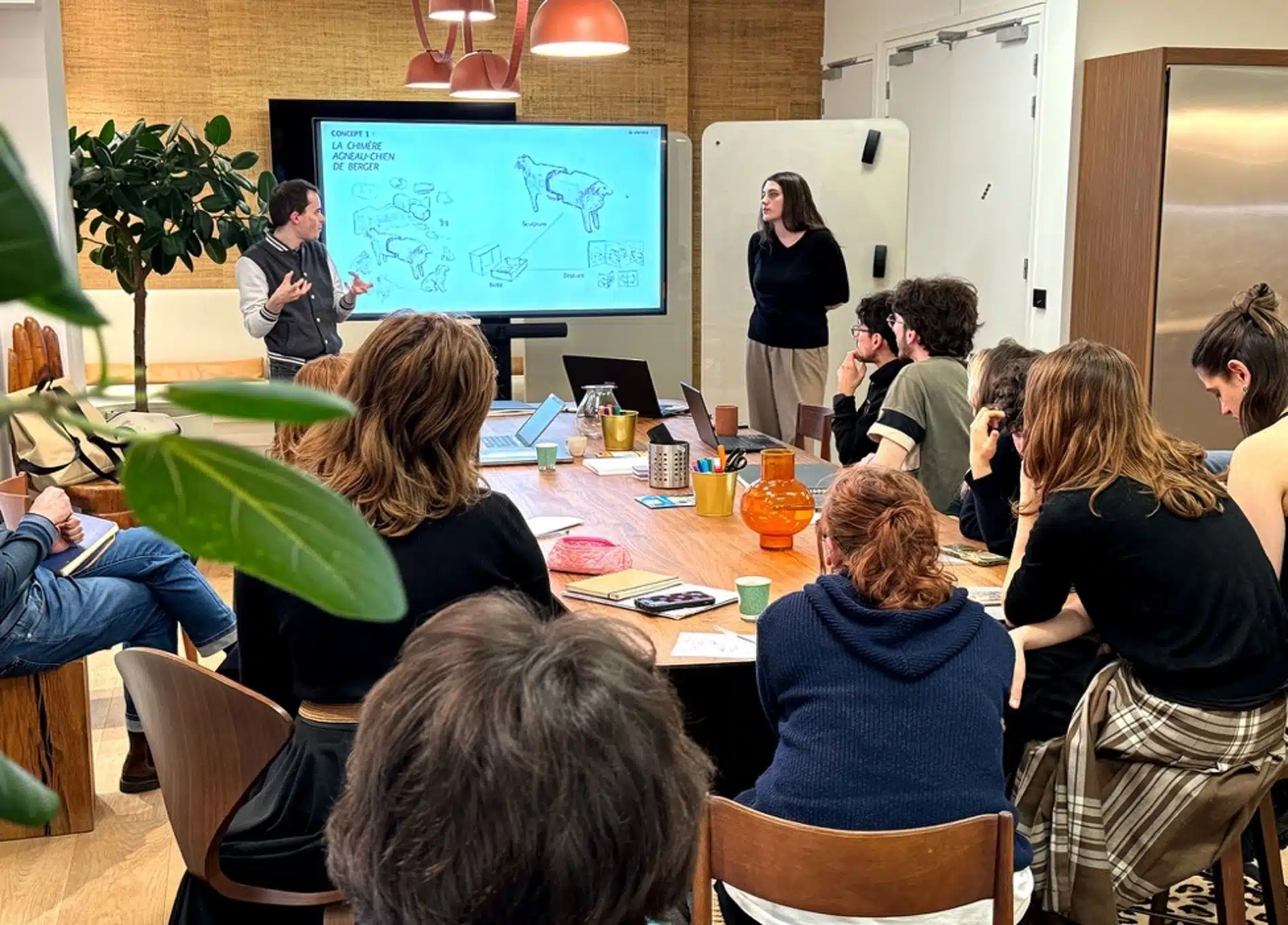 Session de travail entre les étudiants d’Estienne et les chercheurs de L’institut Onepoint